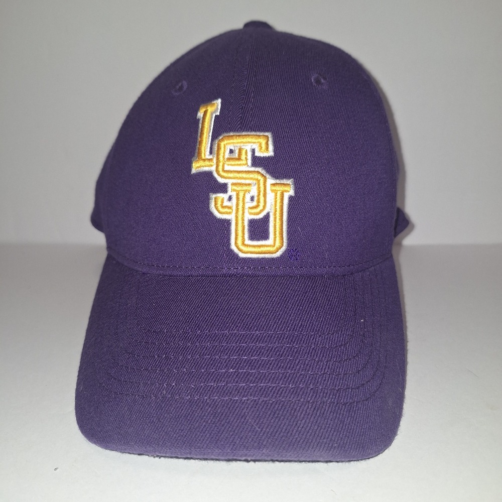 LSU Tigers Top of the World One-Fit Hat Purple Gold Embroidered Baseball Cap